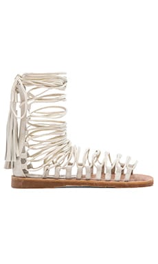 Jeffrey Campbell x REVOLVE Velaria Low Gladiator in White Suede