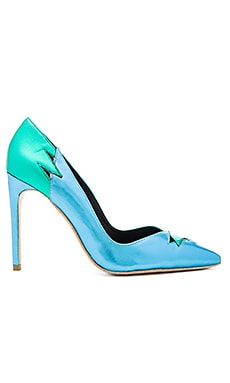 Jeffrey Campbell Verge Heels in Green Blue Metallic Combo | REVOLVE