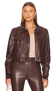 Becka Vegan Leather Jacket JONATHAN SIMKHAI STANDARD $495 NEW