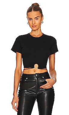 Product image of JONATHAN SIMKHAI STANDARD Jayden Draped Crop Top. Click to view full details