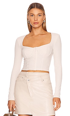 Product image of JONATHAN SIMKHAI STANDARD Zoella Melange Bustier top. Click to view full details