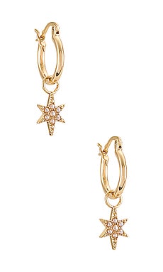 PENDIENTES DE ARO PEQUEÑO EDEN STAR Joy Dravecky Jewelry $36 