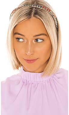 

Обруч colorblock crystal - Jennifer Behr, Золотой металлик, Аксессуары для волос
