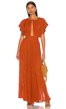 Dark orange 2024 maxi dress