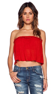 LPA Posie Pleated Corset in Red