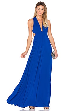Robe Longue Jill Stuart En Crêpe - Dos Découpé, Col V - Taille 4 Rouge - Neuf Avec Ceinture Manquante