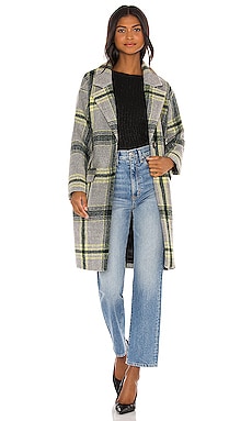 john jenn plaid sweater coat