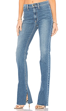 Joe's Jeans The Micro High Rise Flare in Distressed Medium Blue