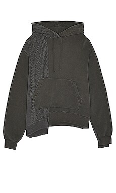 Cable Knit Reconstructed Hoodie JOHN ELLIOTT