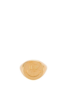 Smiley Face Signet Ring joolz by Martha Calvo