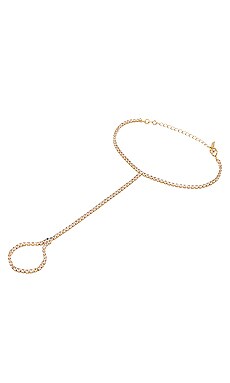 also in H, I, L, O . Metallic Gold Revolve Damen Accessoires Schmuck Armbänder Size F Initial & Diamond Bracelet in 