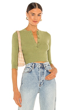 Product image of JoosTricot 3/4 Sleeve Crop Top. Click to view full details