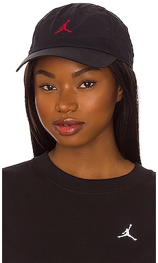 Jordan Washed Cap in Black & Gym Red | REVOLVE