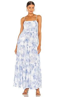 SIMKHAI Clarissa Maxi Dress in Sky Tie Dye