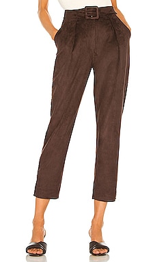 Product image of JONATHAN SIMKHAI Gabriella Suede Cropped Pant. Click to view full details