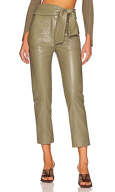 Product image of SIMKHAI Tessa Vegan Leather Tie Waist Pant. Click to view full details