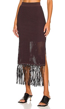 black fringe skirt stretch