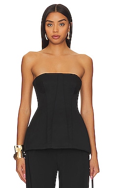 BCBGMAXAZRIA Lea Strapless Top in Black