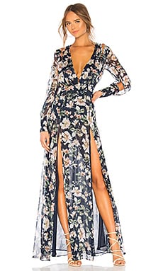 

Макси платье fleur - THE JETSET DIARIES, Синий, В цветочек