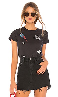 Junk Food Ziggy Stardust Tee in Jet Black REVOLVE