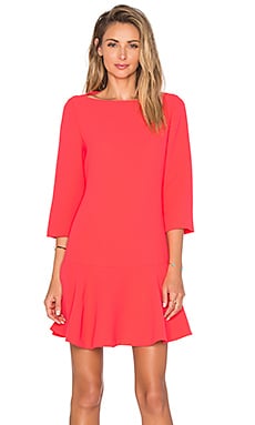 kate spade new york Crepe Flounce Dress in Geranium | REVOLVE