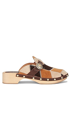 Allegra Patch Suede Clog KATE CATE $507 NEW