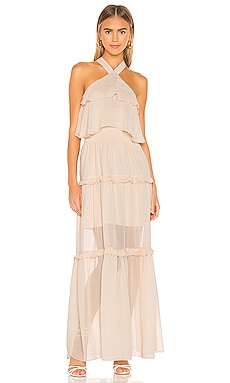

Макси платье ruffled - KENDALL + KYLIE, Беж, Платье с юбкой солнце