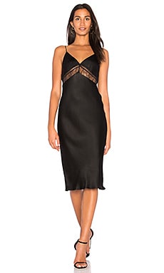 Blair Black Satin Lace Cami Slip Dress