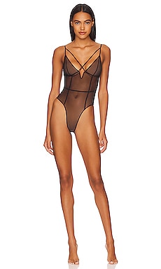 Kiki de Montparnasse Minimaliste Bodysuit in Black