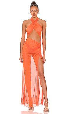 Mesh Wrap Gown Kim Shui