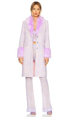 Faux Fur Tweed Coat Kim Shui $695 