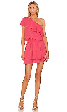 krisa One Shoulder Mini Dress in Candy REVOLVE