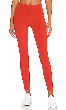 Beyond Yoga At Your Leisure Legging in Cranberry Heather