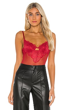 KAT THE LABEL Zephyr Bodysuit in Red