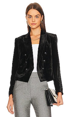 The Sei Silk Blazer in Black