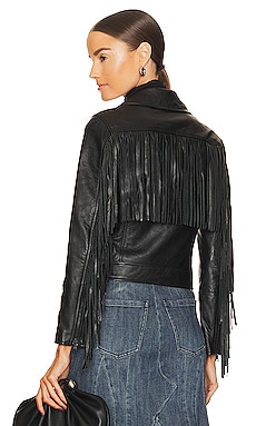 Kravitz Fringe Leather Jacket L'AGENCE
