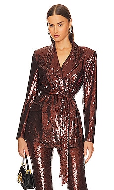 ANINE BING Madeleine Blazer in Python REVOLVE