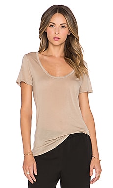 Product image of L'AGENCE Perfect Scoop Neck Tee. Click to view full details