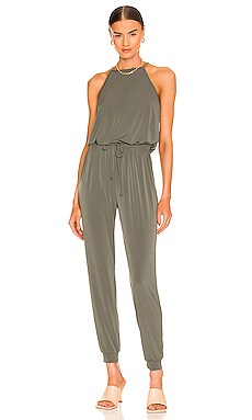 Lanston Halter Jumpsuit in Army | REVOLVE