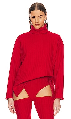 Product image of LaQuan Smith Rib Knit Oversized Sweater. Click to view full details