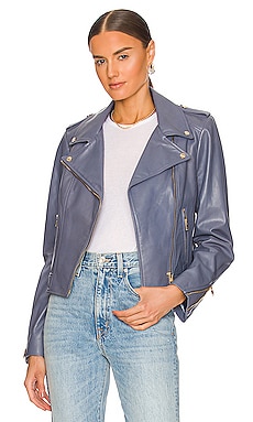 Lamarque blue deals leather jacket