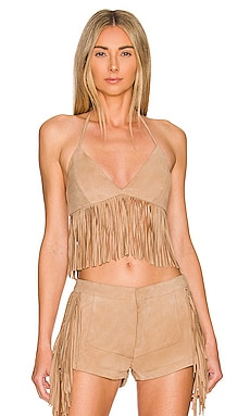 Product image of LAMARQUE x REVOLVE Sabbi Suede Top. Click to view full details
