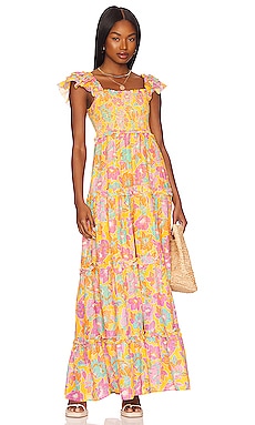 Luisa Floral Flutter Sleeve Midi Dress – ASTR The Label