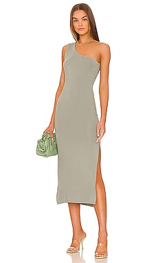 Autumn Cashmere One Shoulder Dress in Olive Drab REVOLVE