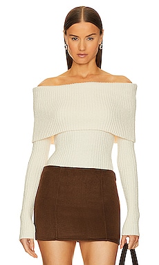 BCBGMAXAZRIA Mixed Stitch Sweater in Plaster Combo REVOLVE