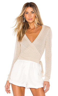 Beige wrap outlet sweater