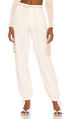 Superdown Seleste Drawstring Jogger Pant In Cream