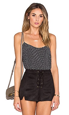 L'Academie x REVOLVE The Cami Blouse in Black Polka Dot | REVOLVE