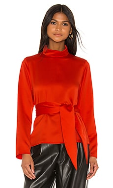 L'Academie The Ninette Top in Fiery Red