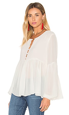 L'Academie The Femme Blouse in Ivory | REVOLVE